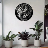 Personalized Rose Wedding Anniversary Couple Metal Wall Art Sign For Parents - Custom Wedding Gift For Husband and Wife