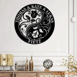Personalized Rose Wedding Anniversary Couple Metal Wall Art Sign For Parents - Custom Wedding Gift For Husband and Wife