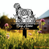 Personalized Rottweiler Mandala Garden Stake Zentangle Yard Art Dog Memorial Sign Outdoor Decor Pet Loss Sympathy Gift