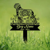 Personalized Rottweiler Mandala Garden Stake Zentangle Yard Art Dog Memorial Sign Outdoor Decor Pet Loss Sympathy Gift