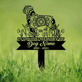 Personalized Rottweiler Mandala Garden Stake Zentangle Yard Art Dog Memorial Sign Outdoor Decor Pet Loss Sympathy Gift