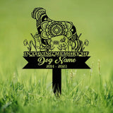 Personalized Rottweiler Mandala Garden Stake Zentangle Yard Art Dog Memorial Sign Outdoor Decor Pet Loss Sympathy Gift