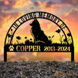 Personalized Samoyed Dog Memorial Garden Stake - Custom Metal Pet Grave Marker Name Sign Remembrance Decor Sympathy Dog