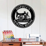 Personalized Sewing Led Light Metal Wall Art Sewing Decor Metal Sewing Sign Quilting Sign Gift For Wife Gift For