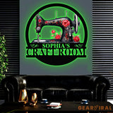 Personalized Sewing Machine With Flower Sign Custom Quilting Sign For Sewing Room Decor Craft Room Sign Gift for Mom &