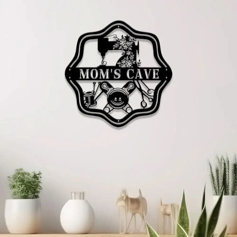 Personalized Sewing Metal Sign Custom Quilting Sign For Sewing Room Decor Sewing Machine With Flower Sign Craft Room