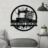 Personalized Sewing Metal Wall Art Sewing Room Sign Custom Sewing Sign Sewing Room Wall Decor Quilting Sign Gift for