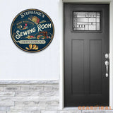 Personalized Sewing Room Metal Sign with Led Light Craft Sign Decor Craft Quilting Sign Art Room Decor Sewing Hobby