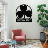 Personalized Shamrock Wall Decor Shamrock Metal LED Sign - Custom Last Name Wall Hanging - Initial Metal Decor