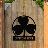Personalized Shamrock Wall Decor Shamrock Metal LED Sign - Custom Last Name Wall Hanging - Initial Metal Decor