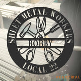 Personalized Sheet Metal Workers Metal Wall Art With Led Lights - Sheet Metal Workers Gift - Custom Local - Christmas