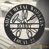 Personalized Sheet Metal Workers Metal Wall Art With Led Lights - Sheet Metal Workers Gift - Custom Local - Christmas