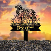 Personalized Shetland Sheepdog Mandala Garden Stake Zentangle Yard Art Dog Memorial Sign Outdoor Decor Pet Loss