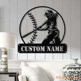 Personalized Softball Girl Metal Wall With lights Custom Softball Name Sign Softball Lover Sign Decoration For Living