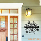 Personalized Spider Web Name Sign With Led Lights Halloween Home Decor Halloween gift Idea Housewarming Gift Family