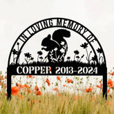 Personalized Squirrel Memorial Stake Sign - Pet Grave Marker Squirrel Lover Gift Pet Loss Sympathy Sign Remembrance