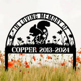 Personalized Squirrel Memorial Stake Sign - Pet Grave Marker Squirrel Lover Gift Pet Loss Sympathy Sign Remembrance