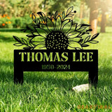 Personalized Sunflower Memorial Plaque Stake Memorial Gifts for Loss of Mother Memorial Sign In Loving Memory Gift
