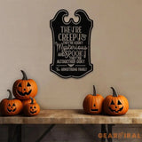 Personalized They’re Creepy Halloween Metal Wall Art Led Light Custom Halloween Sign Halloween Party Decor Custom Metal