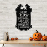 Personalized They’re Creepy Halloween Metal Wall Art Led Light Custom Halloween Sign Halloween Party Decor Custom Metal