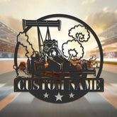 Personalized Top Fuel Dragster Metal Wall Art - Custom Dragster Name Sign Decoration For Room - Drag Racing Home Decor