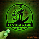 Personalized Tree Climbing Metal Wall Art with LED Lights Arborist Name Sign Lumberjack Gifts Tree Climber Decor for