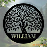 Personalized Tree of Life Welcome Sign Wall Decor - Custom Metal Wall Art - Personalized Tree Door Hanging
