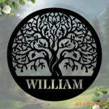Personalized Tree of Life Welcome Sign Wall Decor - Custom Metal Wall Art - Personalized Tree Door Hanging