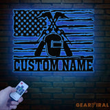 Personalized US Welder Metal Sign with Led Light Custom Mechanic Name Wall Art Ironworker Sign Welder Metal Wall Art