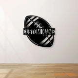 Personalized USA Football Metal Wall Art Football Sign Football Name Sign Sports Name Sign Gift For US Football Players