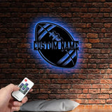 Personalized USA Football Metal Wall Art Football Sign Football Name Sign Sports Name Sign Gift For US Football Players