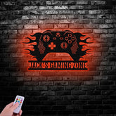 Personalized Video Game Controller Metal Wall LED Lights Gamer Wall Art Game Room Decor Boys Room Decoration - Gearviral