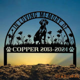 Personalized Vizsla Memorial Stake Pet Grave Marker with Stake Vizsla Dog Loss Gift Sympathy Sign Remembrance Stake