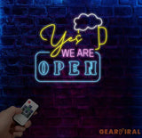 Personalized We Are Open Neon Sign Custom Name Bar Neon Sign Neon Sign Gifts Neon Sign for Dad Christmas Gift Neon Man