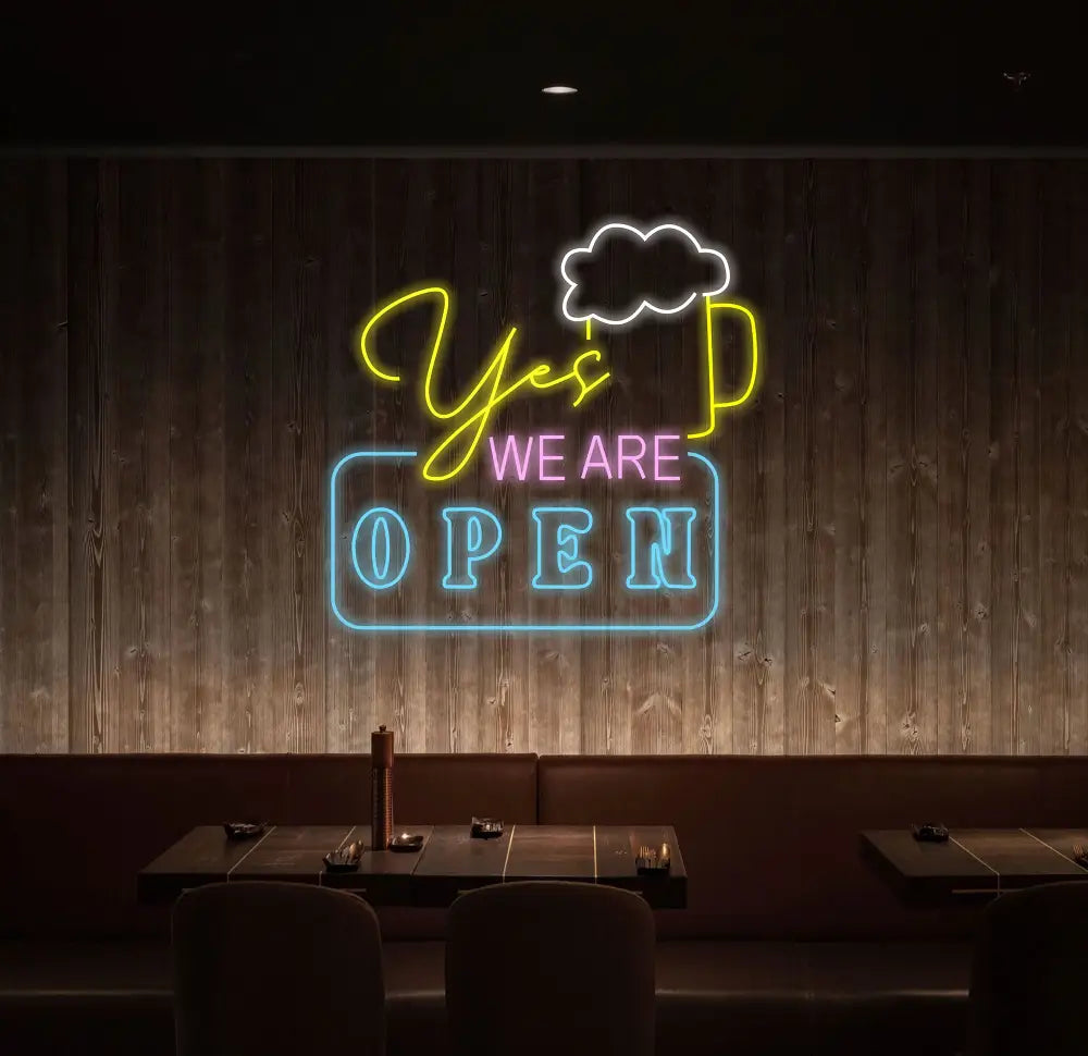 Personalized We Are Open Neon Sign Custom Name Bar Neon Sign Neon Sign Gifts Neon Sign for Dad Christmas Gift Neon Man