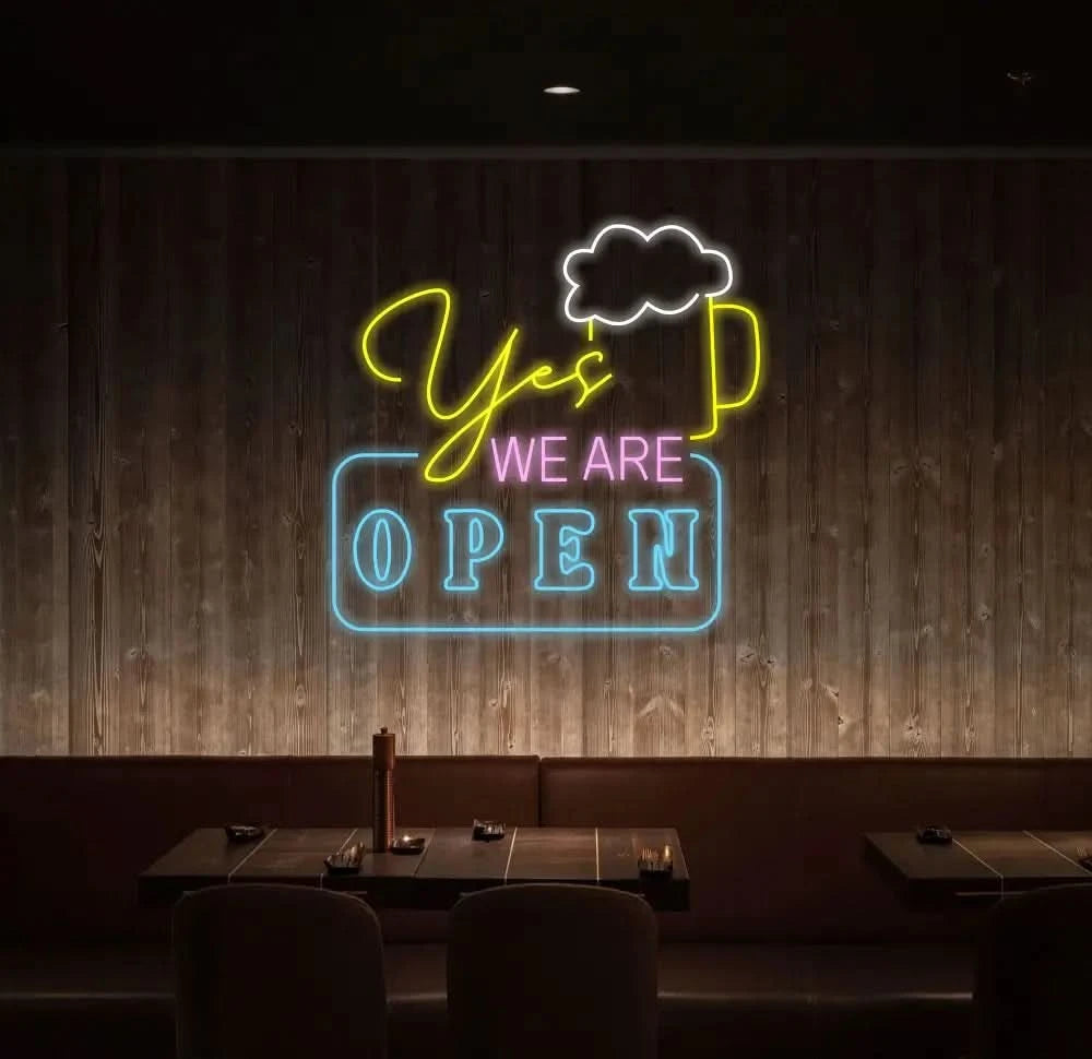Personalized We Are Open Neon Sign Custom Name Bar Neon Sign Neon Sign Gifts Neon Sign for Dad Christmas Gift Neon Man