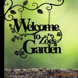 Personalized Welcome to Our Garden Sign Custom Metal Garden Sign Outdoor Metal Welcome Sign Garden Decor Garden Name