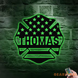 Personalized Welcome US Metal Patriotic Name Sign USA Sign metal name sign family branch Patriotic Flags Sign Patriotic