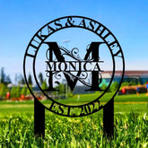 Personalized Welcome US Metal Stake Personalized Family Name Yard Sign Outdoor Decor Garden Stake Outdoor Door Garden