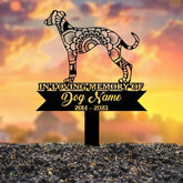 Personalized Wippet Mandala Garden Stake Zentangle Yard Art Dog Memorial Sign Outdoor Decor Pet Loss Sympathy Gift