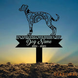 Personalized Wippet Mandala Garden Stake Zentangle Yard Art Dog Memorial Sign Outdoor Decor Pet Loss Sympathy Gift