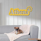 Pet Name Metal Sign Dog Sign for Wall Dog House Name Pet Name Plaque Dog Decor Pet Signs Dog Name Sign Dog Kennel Name