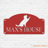 Pet Name Metal Sign - Dog Sign for Wall - Dog House Name - Pet Name Plaque - Dog Decor - Pet Signs - Dog Name Sign- Dog