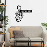 Piano Key Treble Clef metal Sign Piano wall decor Piano Metal LED sign Family Name Sign Piano Wall art Living Room Sign