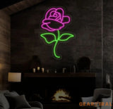 Pink Rose Flower Neon Sign Rose Neon Light Rose Led Light Flower Room Wall Decor Florist Neon Light Rose Neon Light