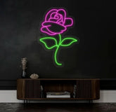 Pink Rose Flower Neon Sign Rose Neon Light Rose Led Light Flower Room Wall Decor Florist Neon Light Rose Neon Light