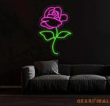 Pink Rose Flower Neon Sign Rose Neon Light Rose Led Light Flower Room Wall Decor Florist Neon Light Rose Neon Light