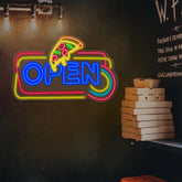 Pizza Neon Sign Open Pizza Led Sign Restaurant Sign Kitchen Neon Sign Neon Sign Bedroom Led Neon Sign Neon Light Sign