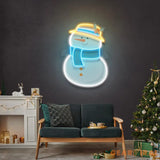 Plump Snowman Christmas LED Neon Acrylic Artwork