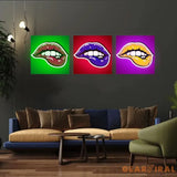 ’Pop Art Lips’ Neon x Acrylic Artwork